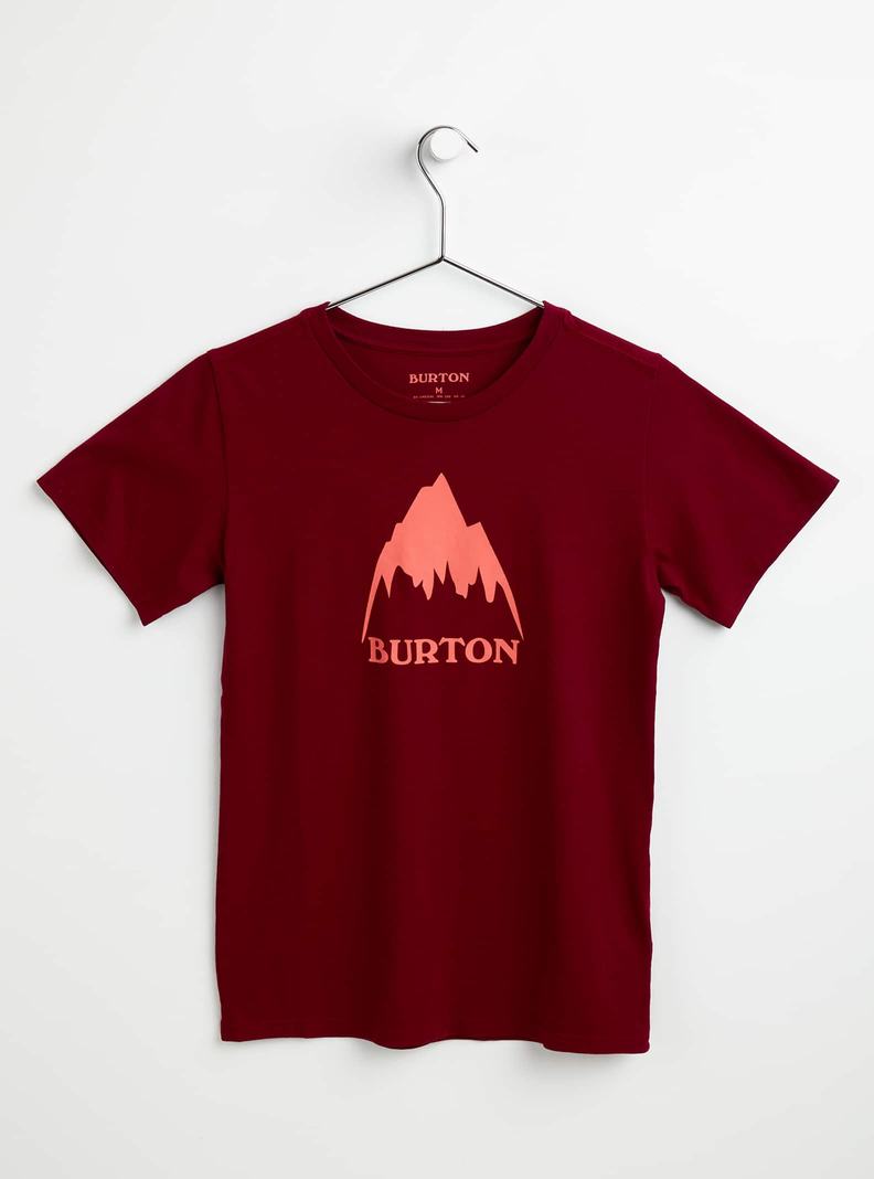 T-shirts Burton Classiche Mountain High Corta Sleeve  Rouge Enfant | NLT-4183110