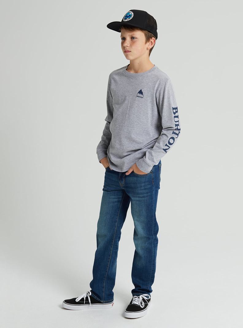 T-shirts Burton Elite Long Sleeve  Grise Enfant | XTN-0381101