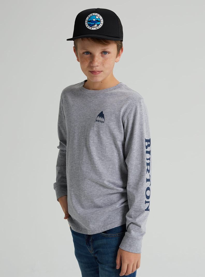 T-shirts Burton Elite Long Sleeve  Grise Enfant | XTN-0381101