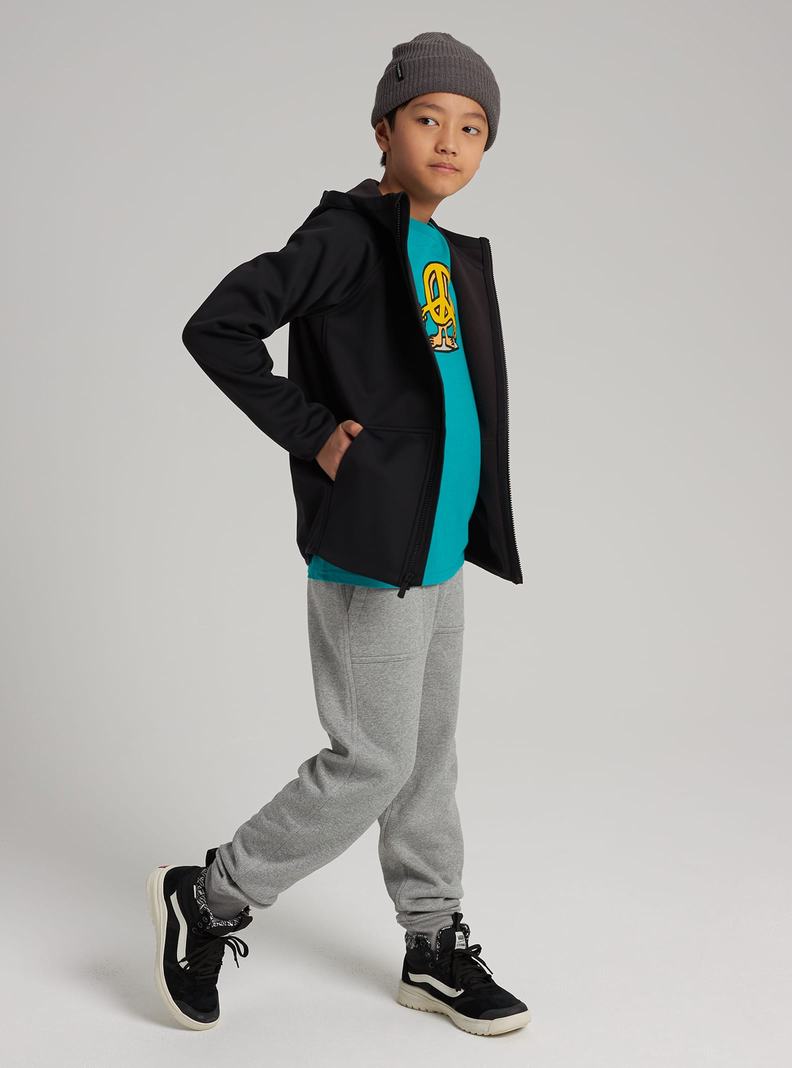 Sweats Burton Crown Weatherproof Full-Zip Fleece  Noir Enfant | EPH-0387047