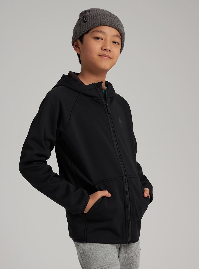 Sweats Burton Crown Weatherproof Full-Zip Fleece  Noir Enfant | EPH-0387047