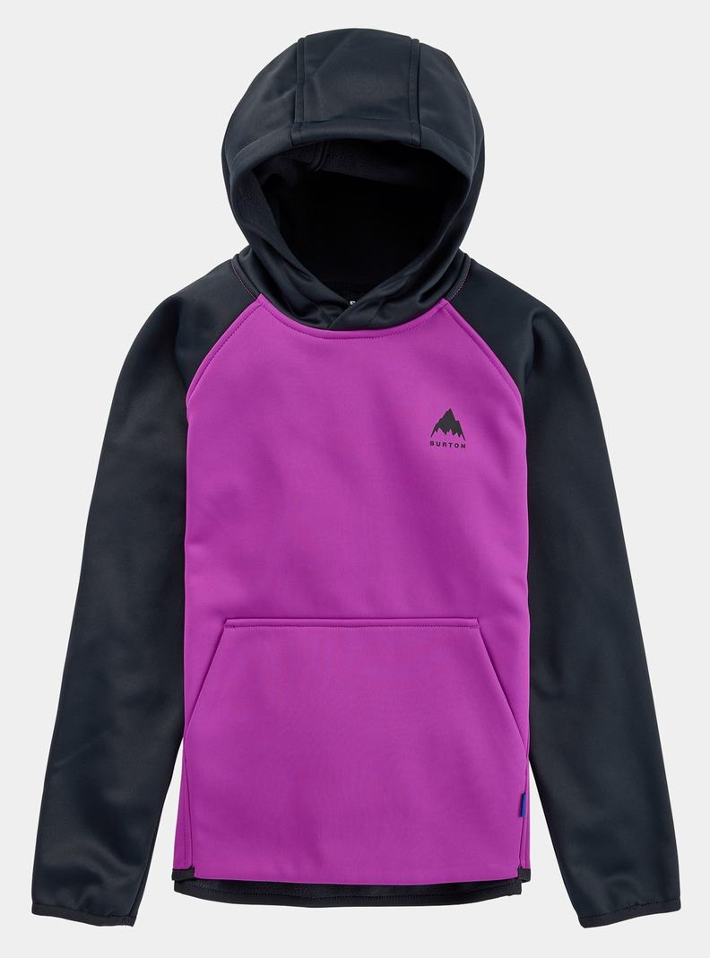 Sweats Burton Crown Weatherproof Pullover Fleece  Noir Violette Enfant | TNB-3394537