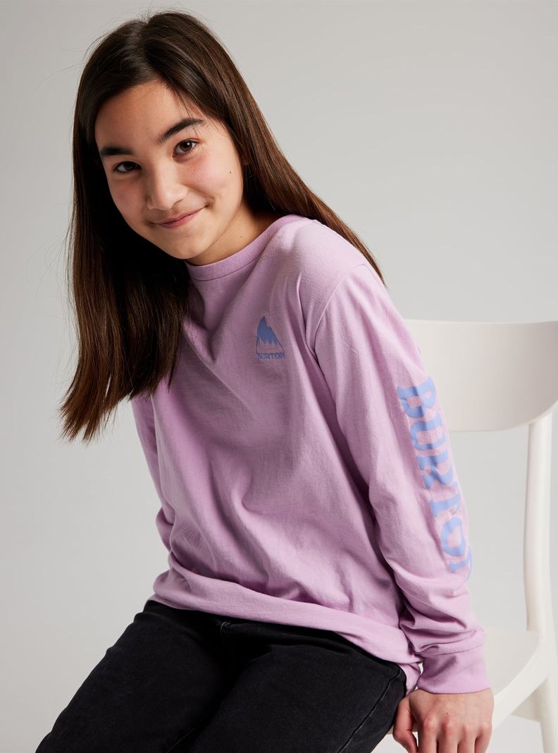 T-shirts Burton Elite Long Sleeve  Violette Enfant | CVT-9382421