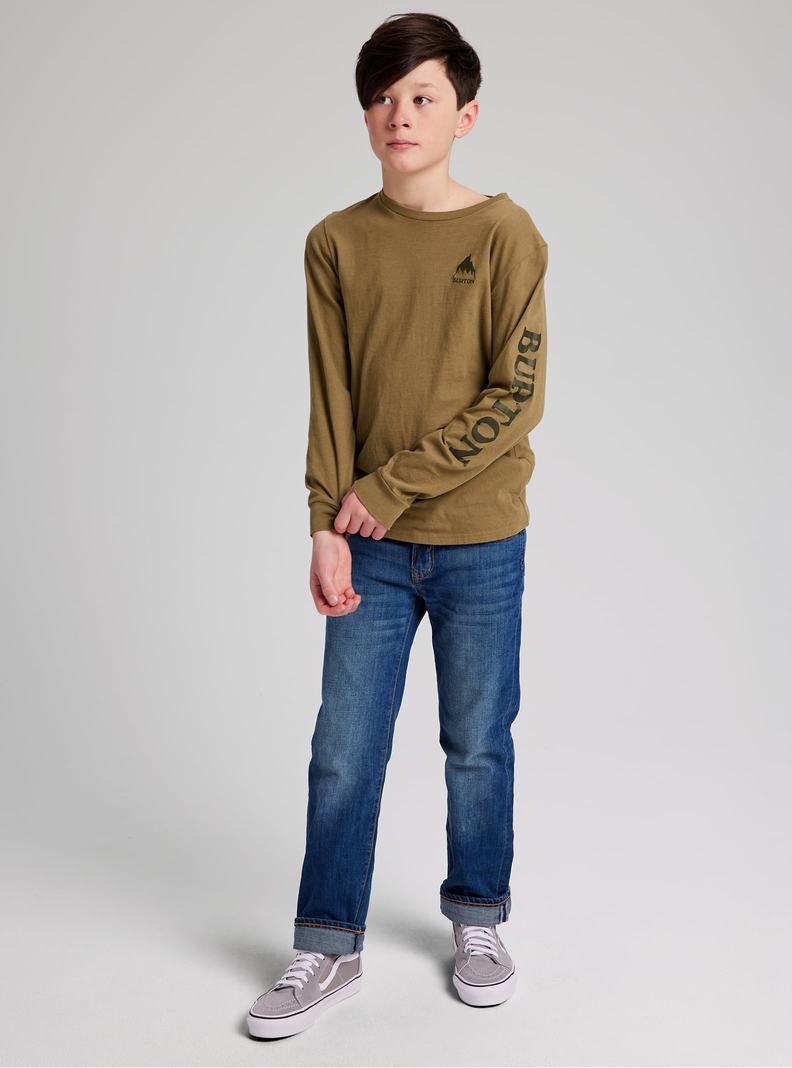 T-shirts Burton Elite Long Sleeve  Vert Olive Enfant | YUU-4810261