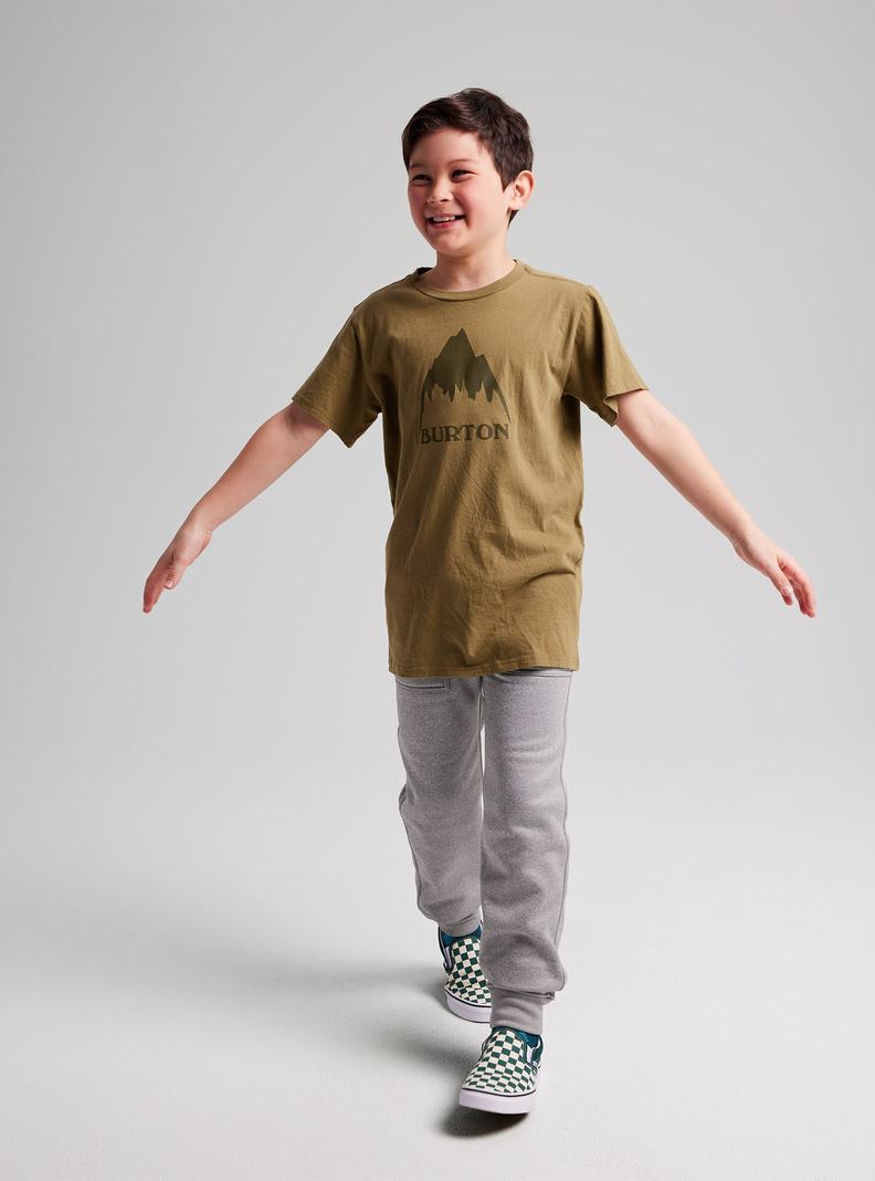 T-shirts Burton Classiche Mountain High Corta Sleeve  Vert Olive Enfant | COU-2198650