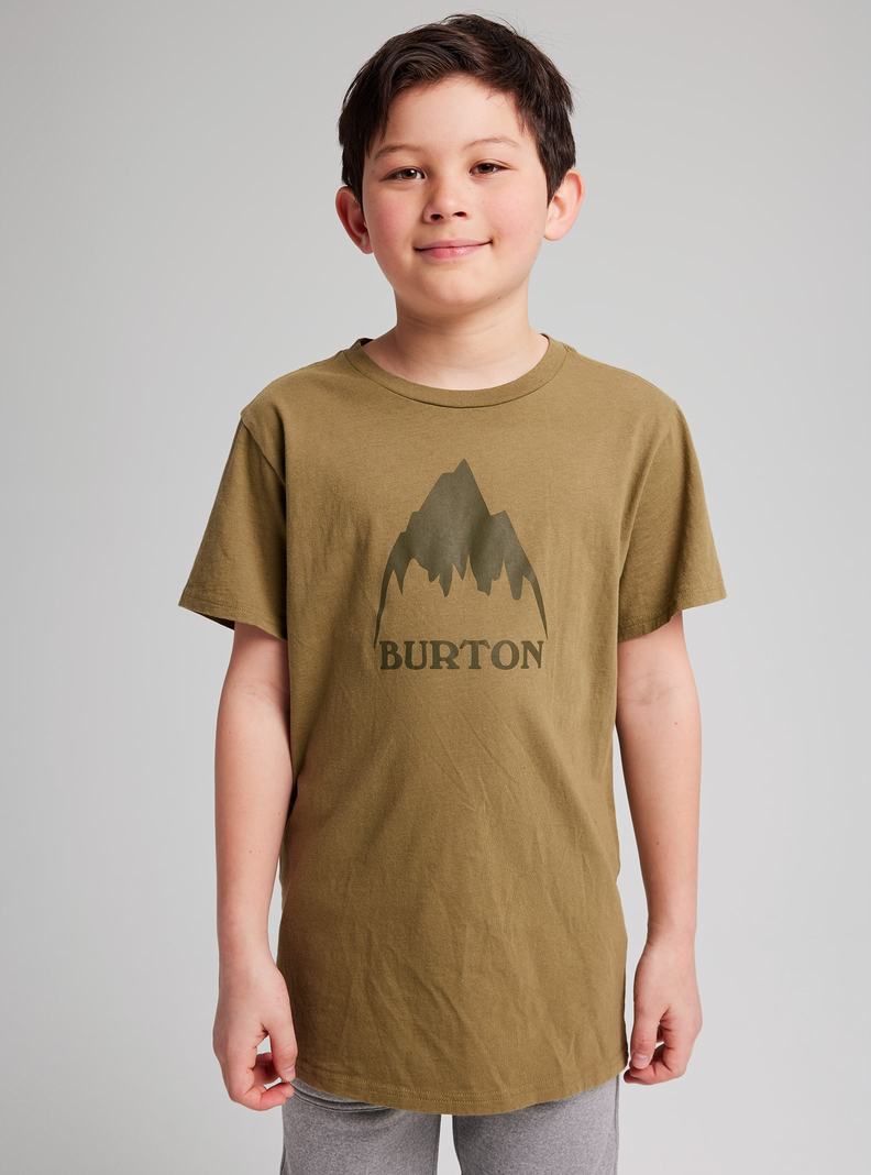 T-shirts Burton Classiche Mountain High Corta Sleeve  Vert Olive Enfant | COU-2198650