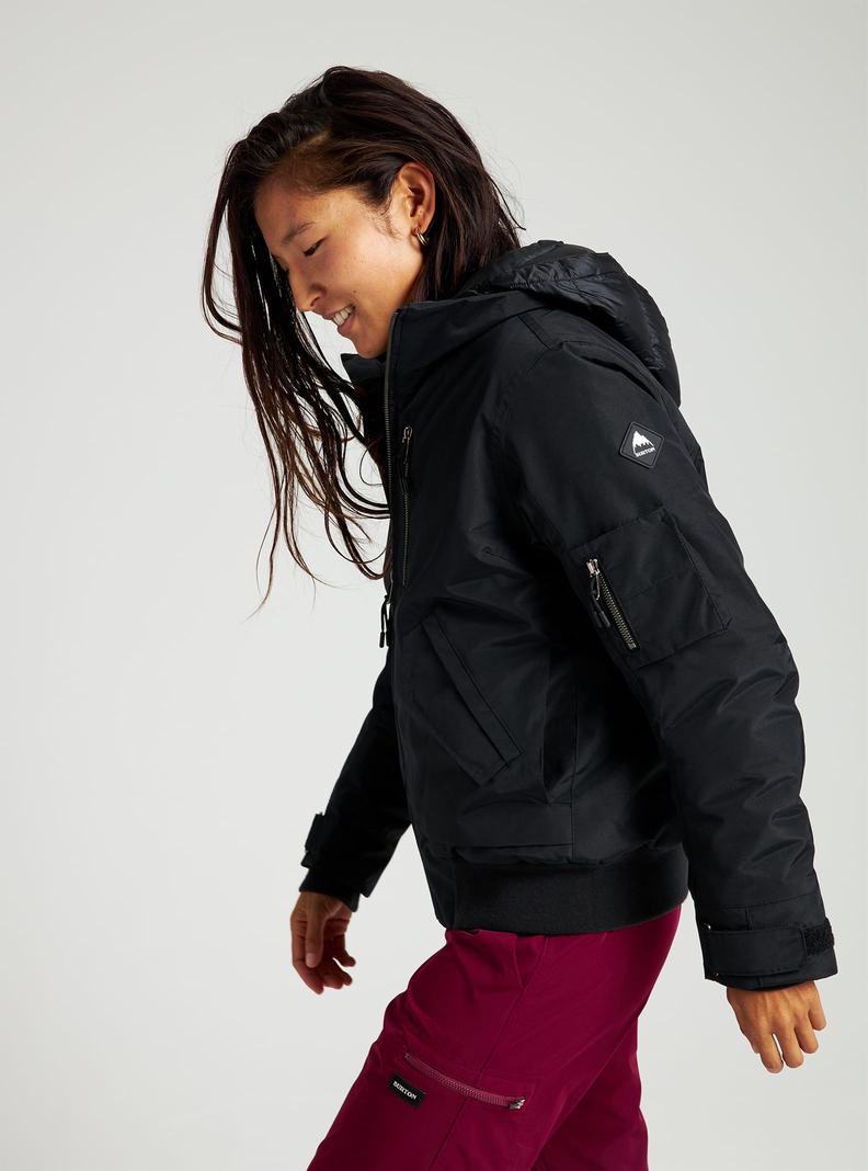 Veste Snowboard Burton Saxton Bomber  Noir Femme | CRU-6058655