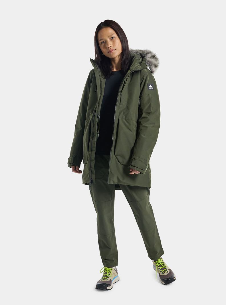 Veste Snowboard Burton Saxton Parka  Vert Femme | CQG-7829302