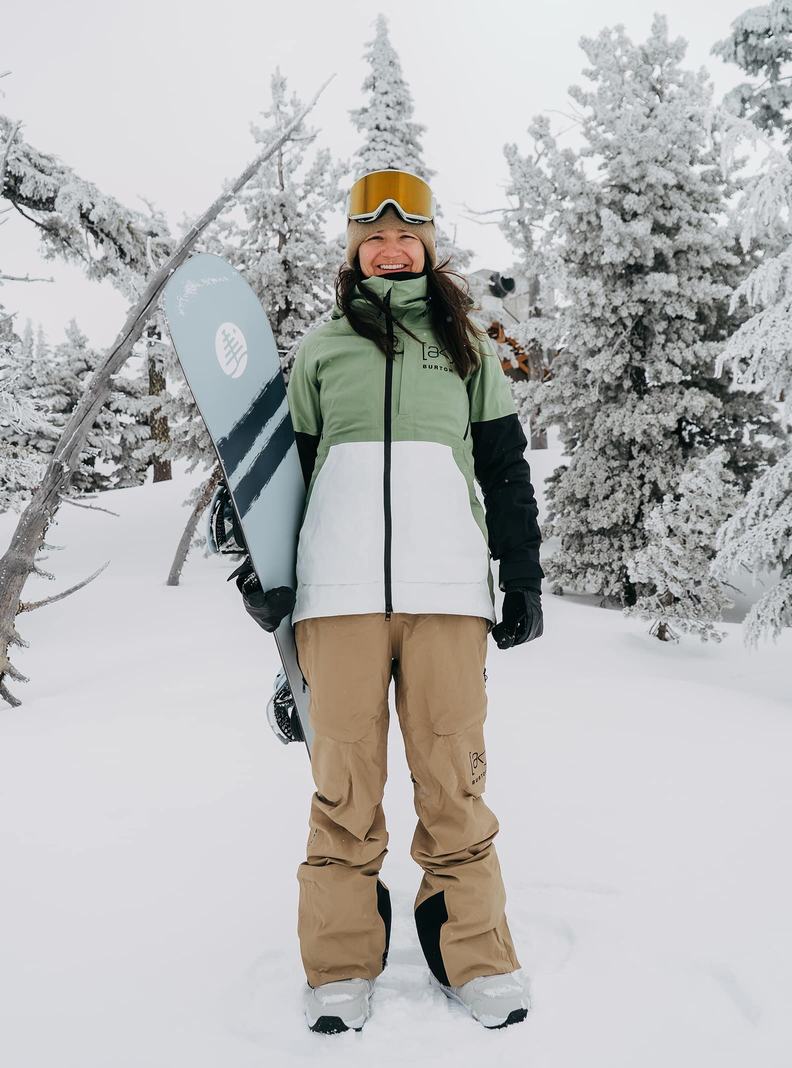 Veste Snowboard Burton [ak] Kimmy GORE-TEX 3L Stretch  Vert Blanche Noir Femme | QCZ-1622021