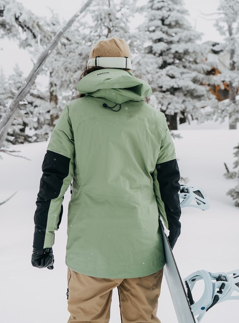 Veste Snowboard Burton [ak] Kimmy GORE-TEX 3L Stretch  Vert Blanche Noir Femme | QCZ-1622021