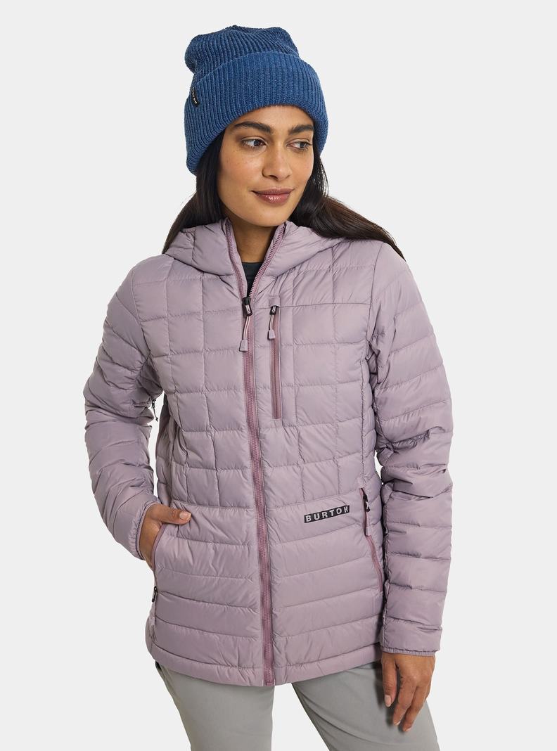 Veste Snowboard Burton Mid-Heat Encapuchonné Down Insulated  Lavande Femme | ZBD-9690915