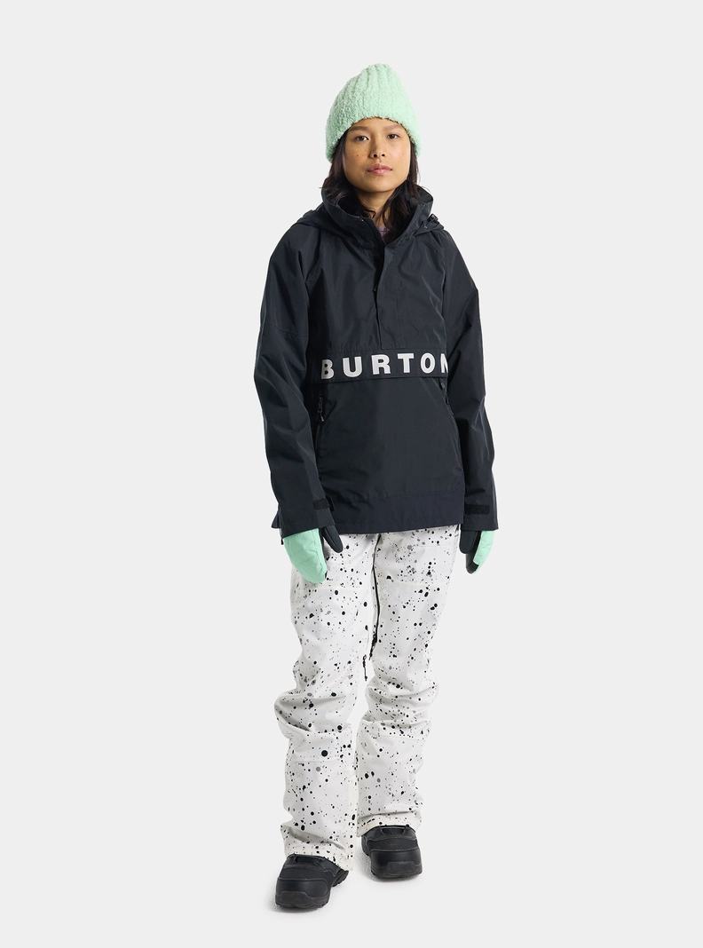 Veste Snowboard Burton Frostner 2L Anorak  Noir Blanche Femme | RAA-5528968