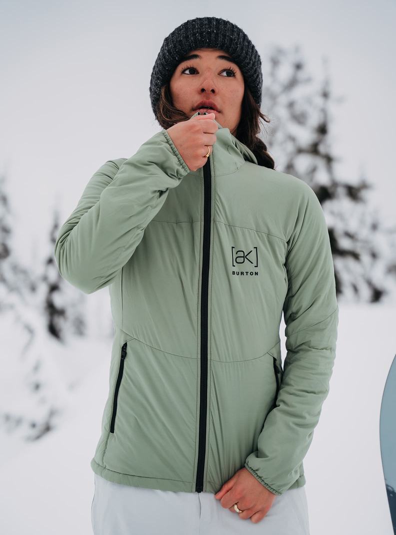 Veste Snowboard Burton [ak] Helium Encapuchonné Stretch Insulated  Vert Femme | NFX-3803025