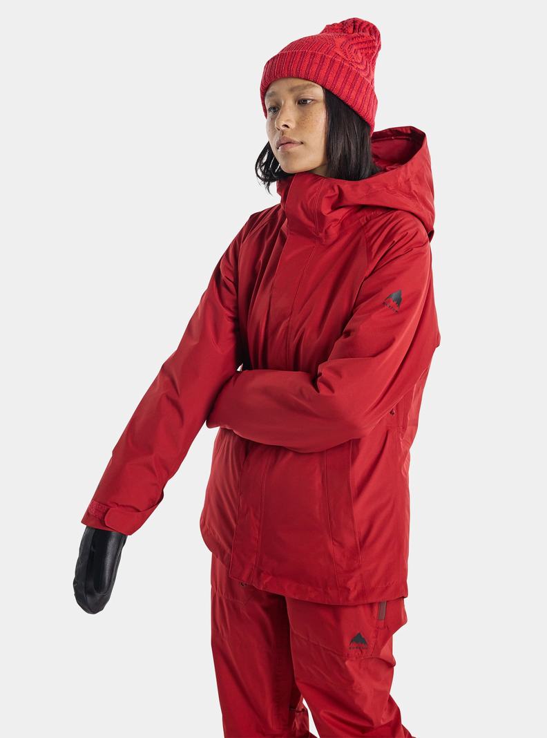 Veste Snowboard Burton Powline GORE?TEX 2L Insulated  Rouge Femme | LLN-8131073