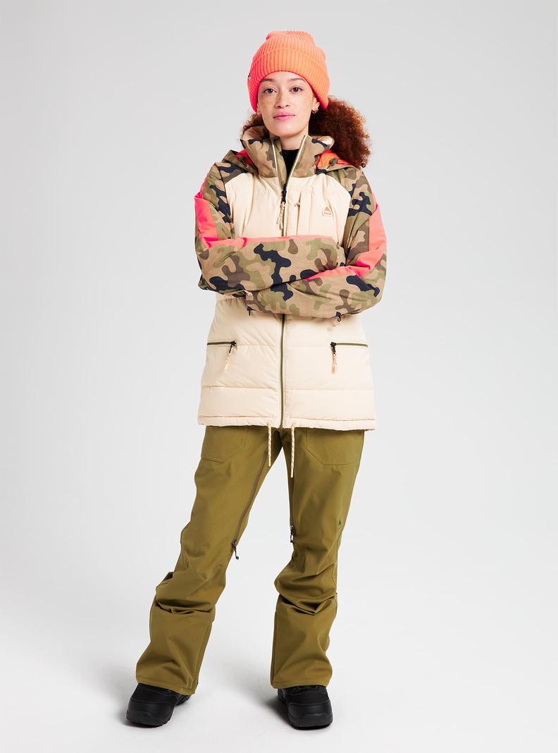 Veste Snowboard Burton Keelan  Beige Vert Olive Camouflage Femme | MZR-5318677