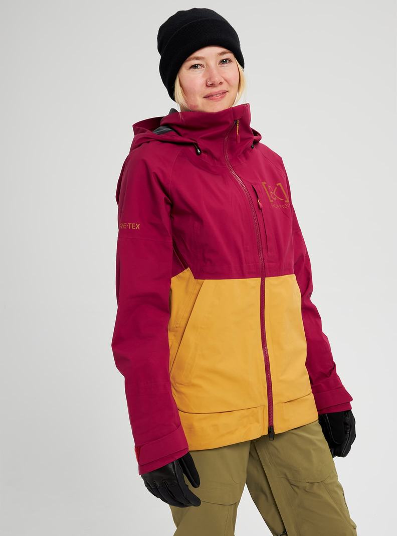 Veste Snowboard Burton [ak] Kimmy GORE-TEX 3L Stretch  Marron Violette Jaune Femme | YRL-5732504