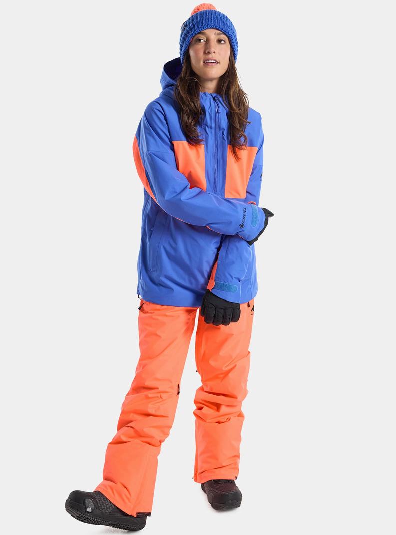 Veste Snowboard Burton Pillowline GORE-TEX 2L Anorak  Bleu Orange Femme | KVH-0253906