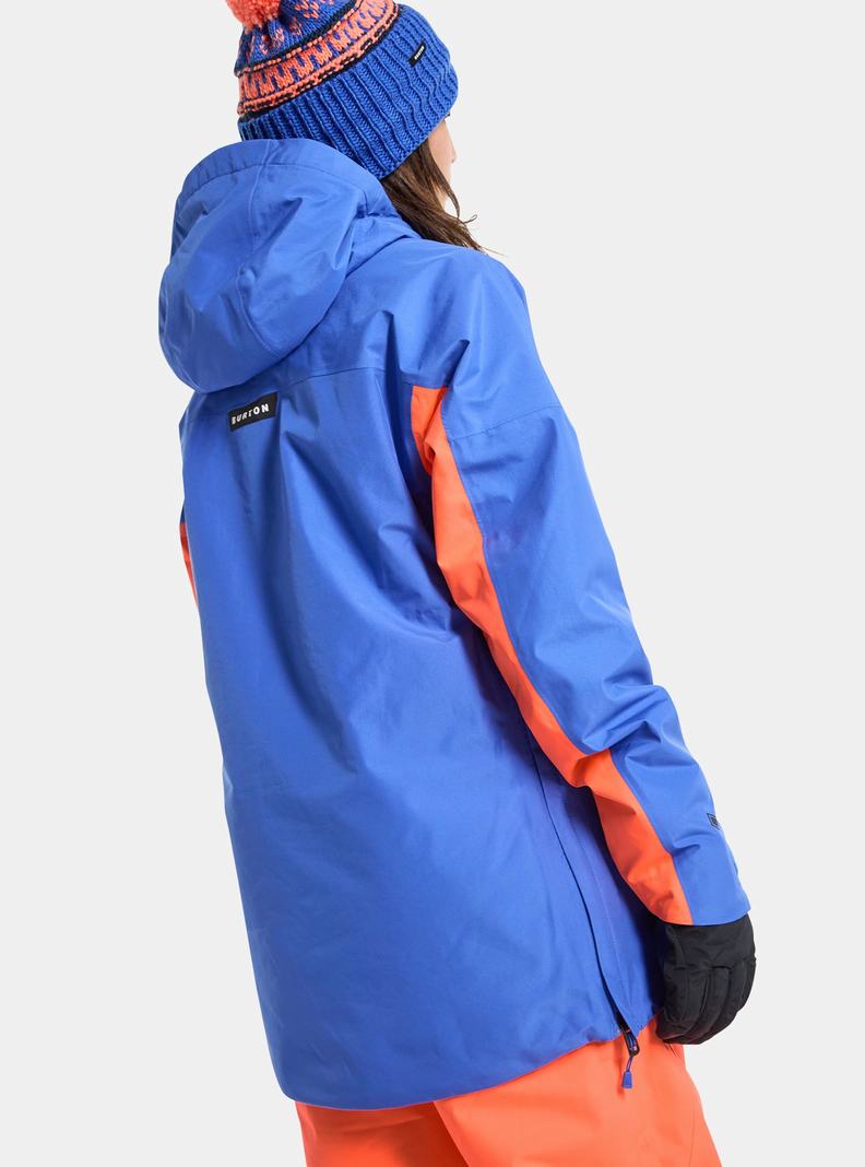 Veste Snowboard Burton Pillowline GORE-TEX 2L Anorak  Bleu Orange Femme | KVH-0253906