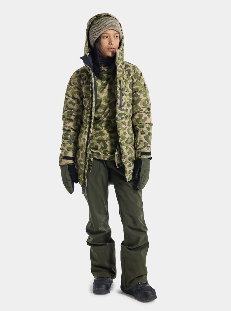 Veste Snowboard Burton Loyil Down  Vert Camouflage Femme | YVP-1727441