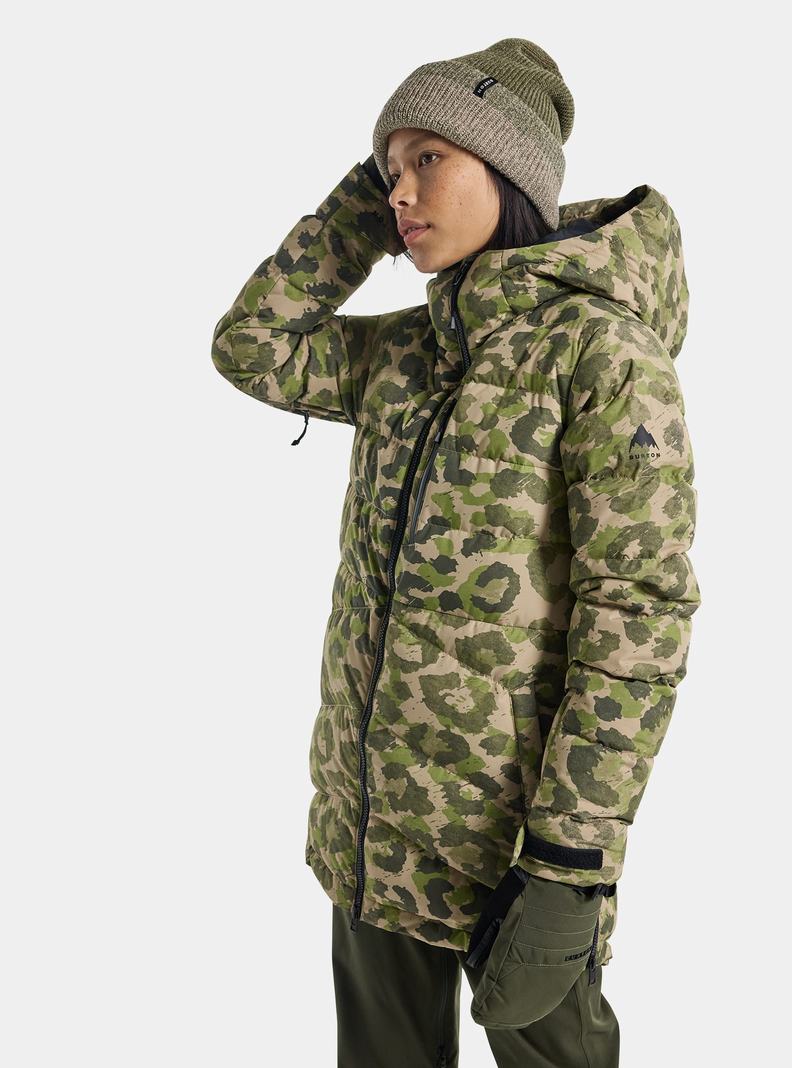 Veste Snowboard Burton Loyil Down  Vert Camouflage Femme | YVP-1727441