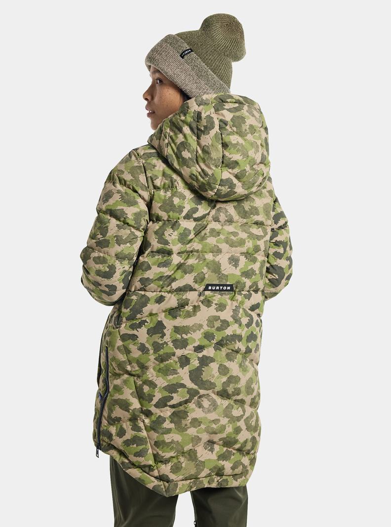 Veste Snowboard Burton Loyil Down  Vert Camouflage Femme | YVP-1727441