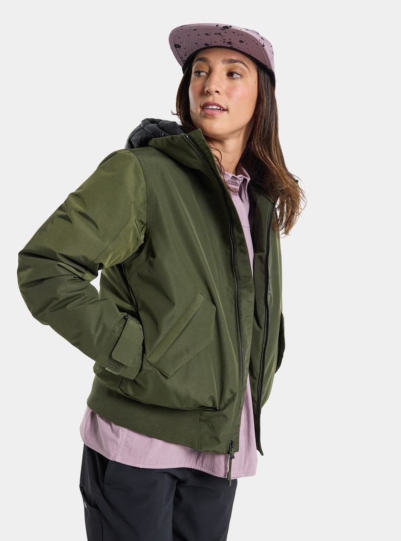 Veste Snowboard Burton Saxton Bomber  Vert Foncé Femme | JOR-8505381