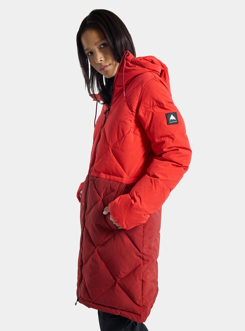 Veste Snowboard Burton Chescott Down  Rose Orange Rose Femme | HGF-5369542