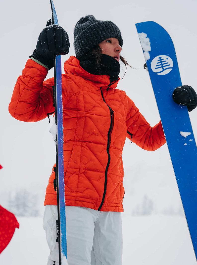 Veste Snowboard Burton [ak] Baker Down Encapuchonné  Orange Femme | ULF-9606628