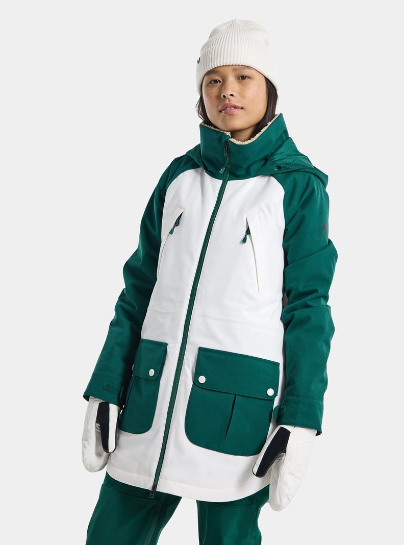 Veste Snowboard Burton Prowess  Marron Blanche Femme | BQO-5230350