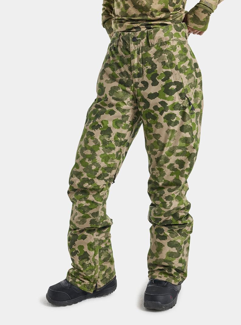 Pantalon Snowboard Burton Powline GORE-TEX 2L Insulated  Vert Camouflage Femme | VNB-8260516