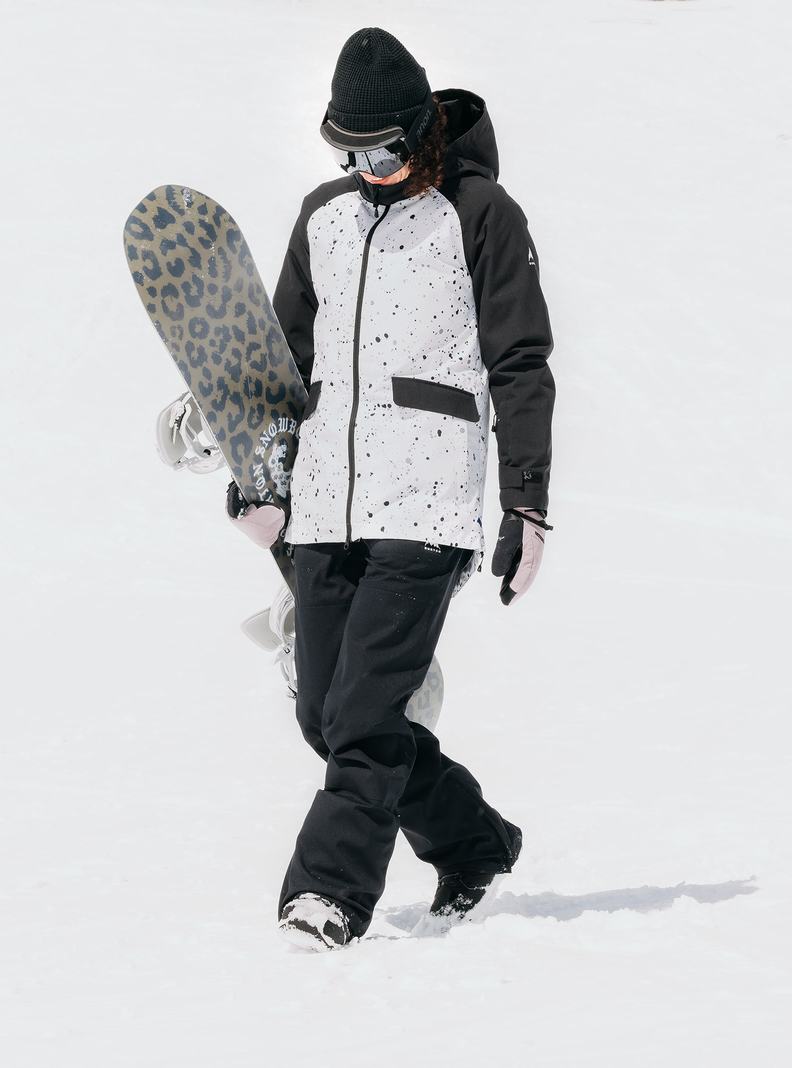 Veste Snowboard Burton Lalik 2L  Blanche Noir Femme | QDJ-5246271