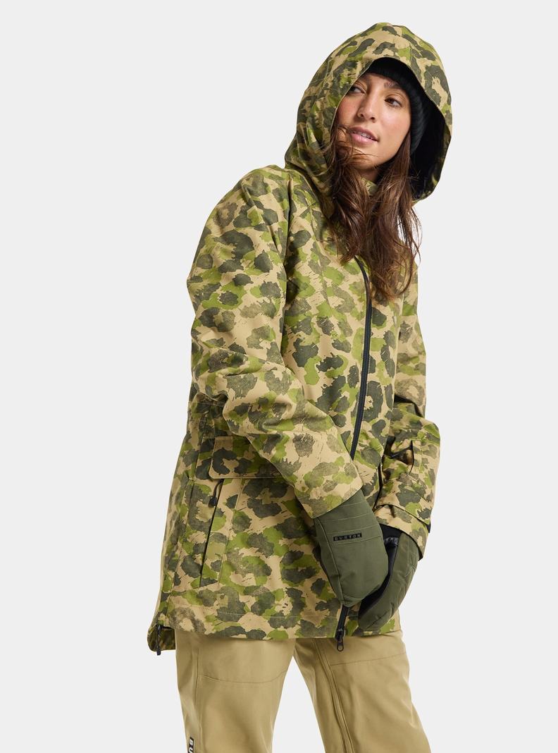 Veste Snowboard Burton Lalik 2L  Vert Camouflage Femme | OCT-1671525