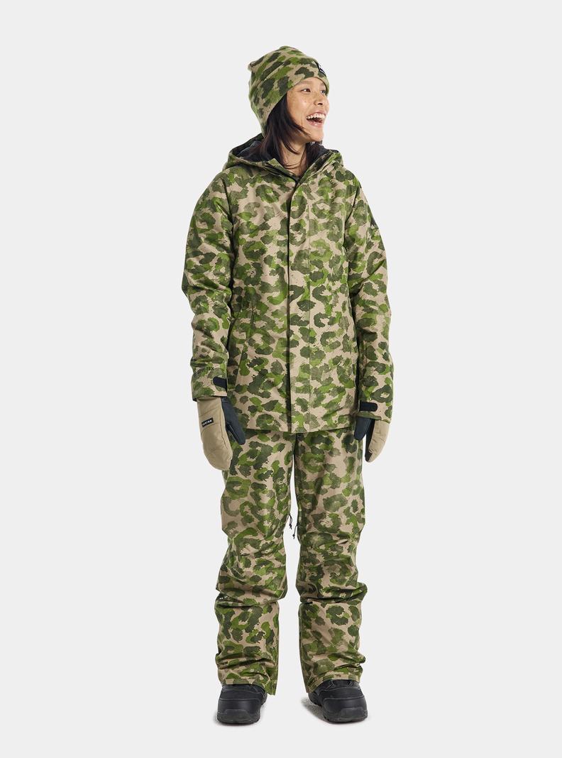 Veste Snowboard Burton Powline GORE?TEX 2L Insulated  Vert Camouflage Femme | MGA-8228524