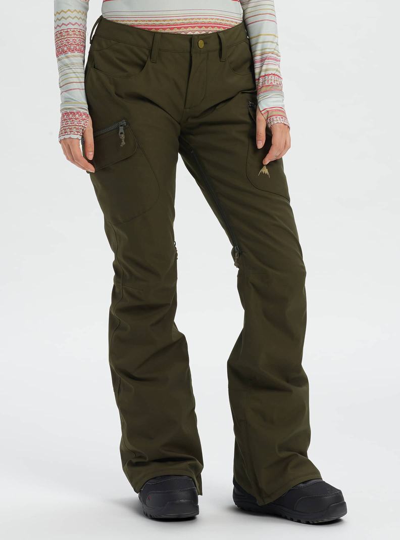 Pantalon Snowboard Burton Gloria Insulated  Vert Foncé Femme | TJD-4189589