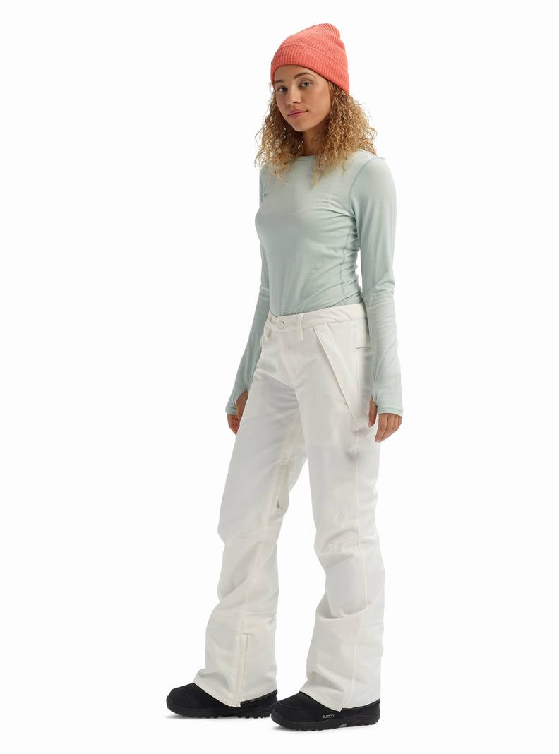 Pantalon Snowboard Burton Society  Blanche Femme | EKJ-3098452