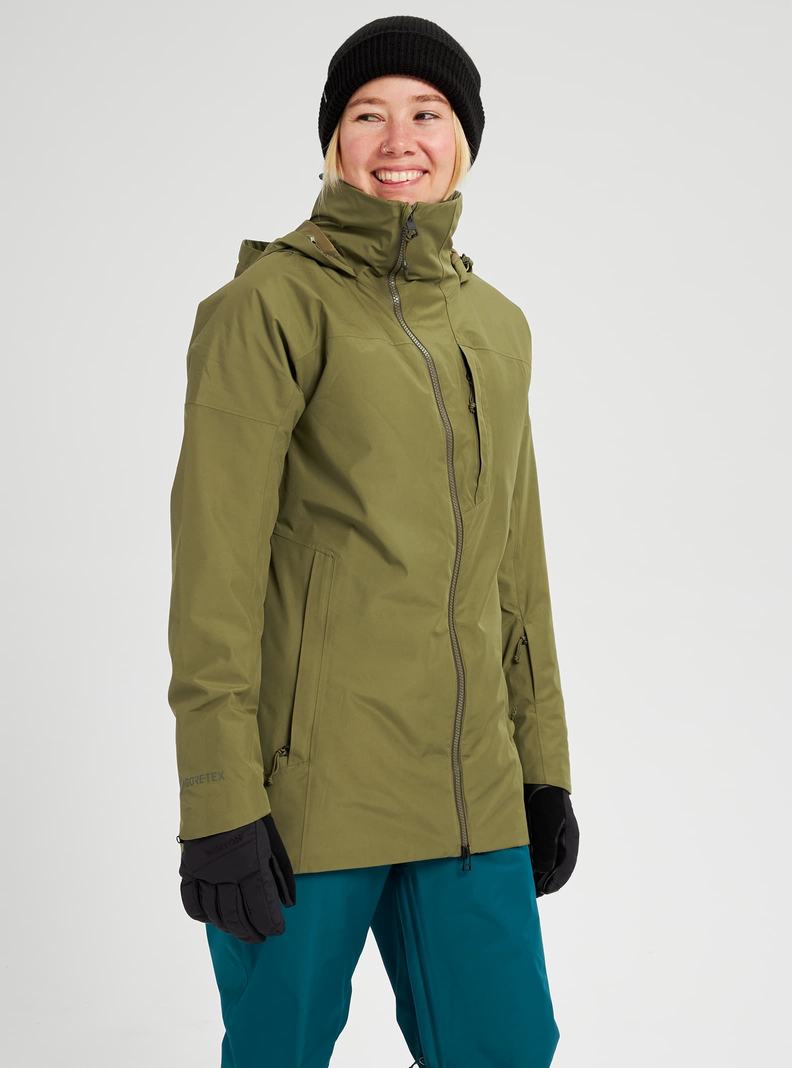 Veste Snowboard Burton GORE-TEX Pillowline  Vert Olive Femme | QJC-9167944