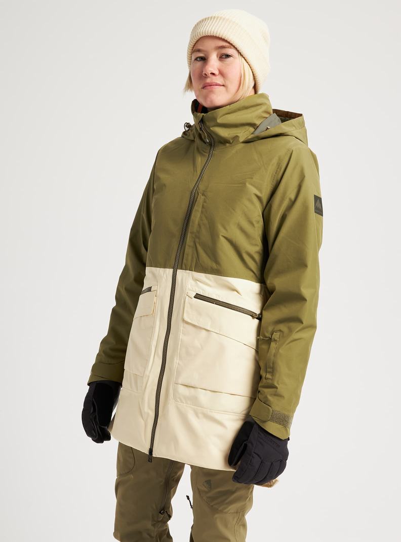 Veste Snowboard Burton GORE-TEX Treeline  Vert Olive Femme | FLS-1007576