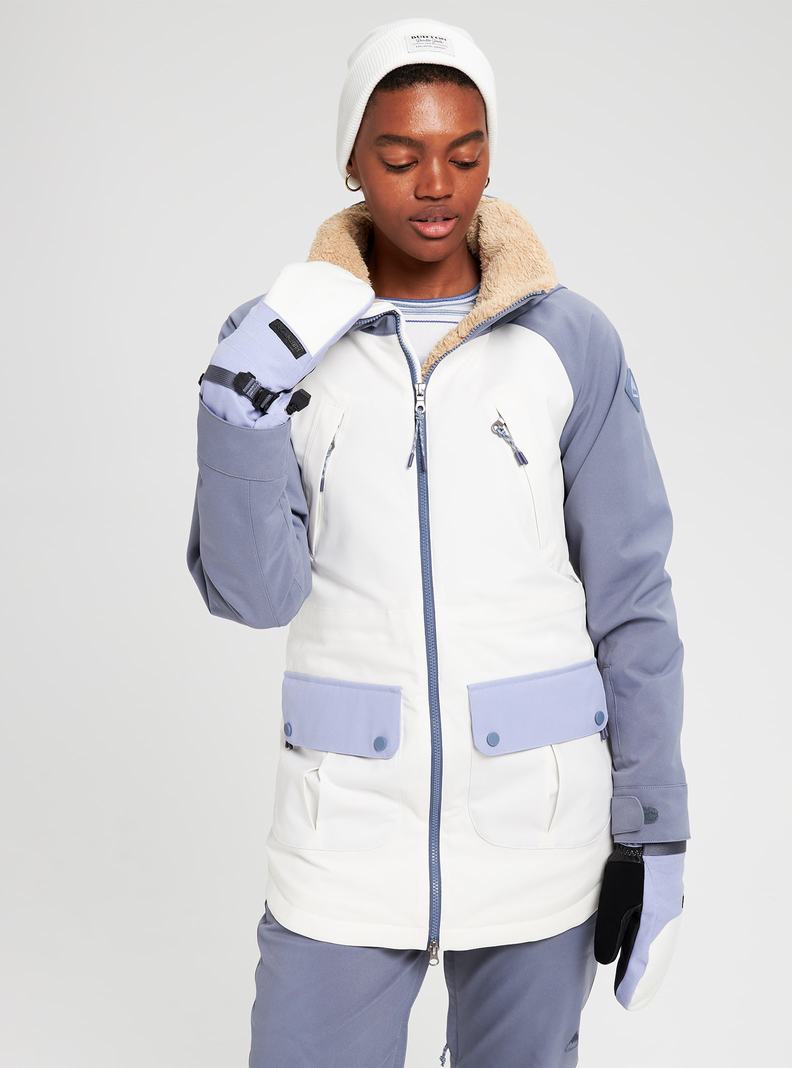 Veste Snowboard Burton Prowess  Grise Blanche Violette Femme | RUG-4373093