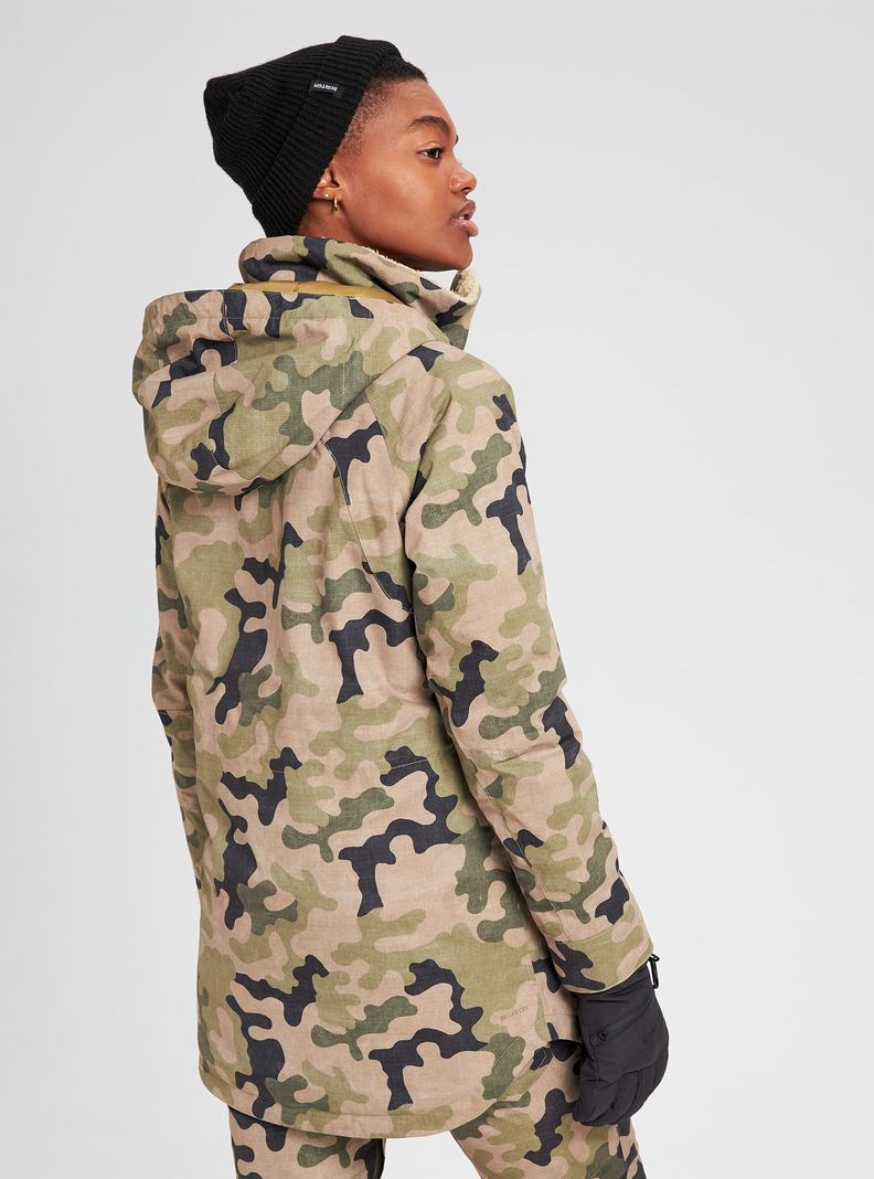 Veste Snowboard Burton Prowess  Vert Olive Camouflage Femme | DIM-7217769