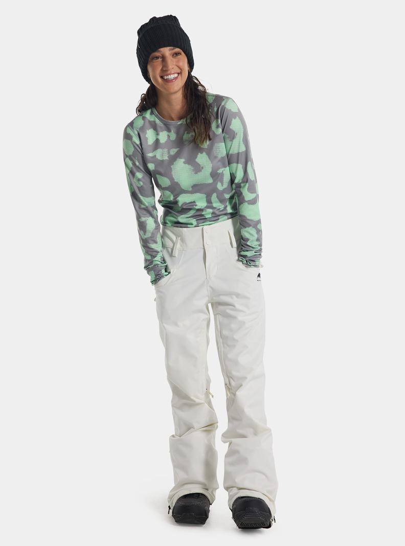 Pantalon Snowboard Burton Marcy High Rise Stretch  Blanche Femme | UDK-0227642