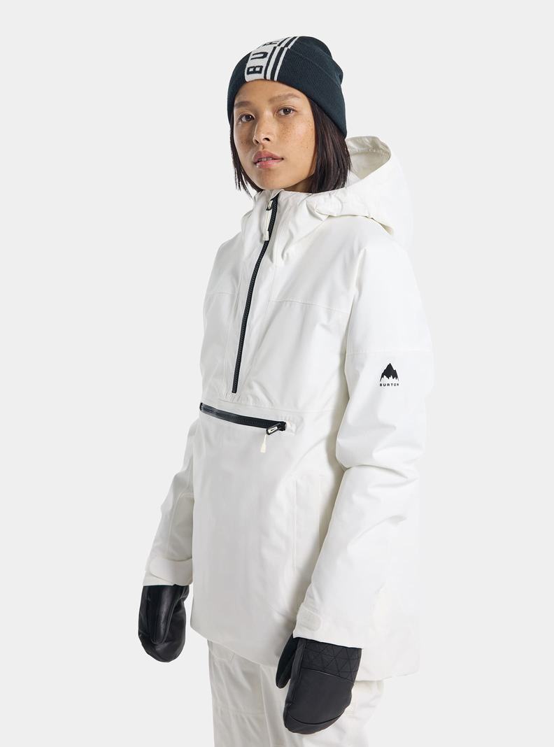 Veste Snowboard Burton Pillowline GORE-TEX 2L Anorak  Blanche Femme | BXZ-6984283