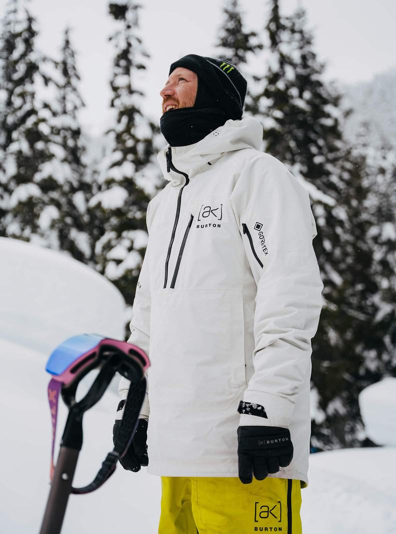 Veste Snowboard Burton [ak] Velocity GORE?TEX 2L Anorak  Blanche Homme | CMI-8106675