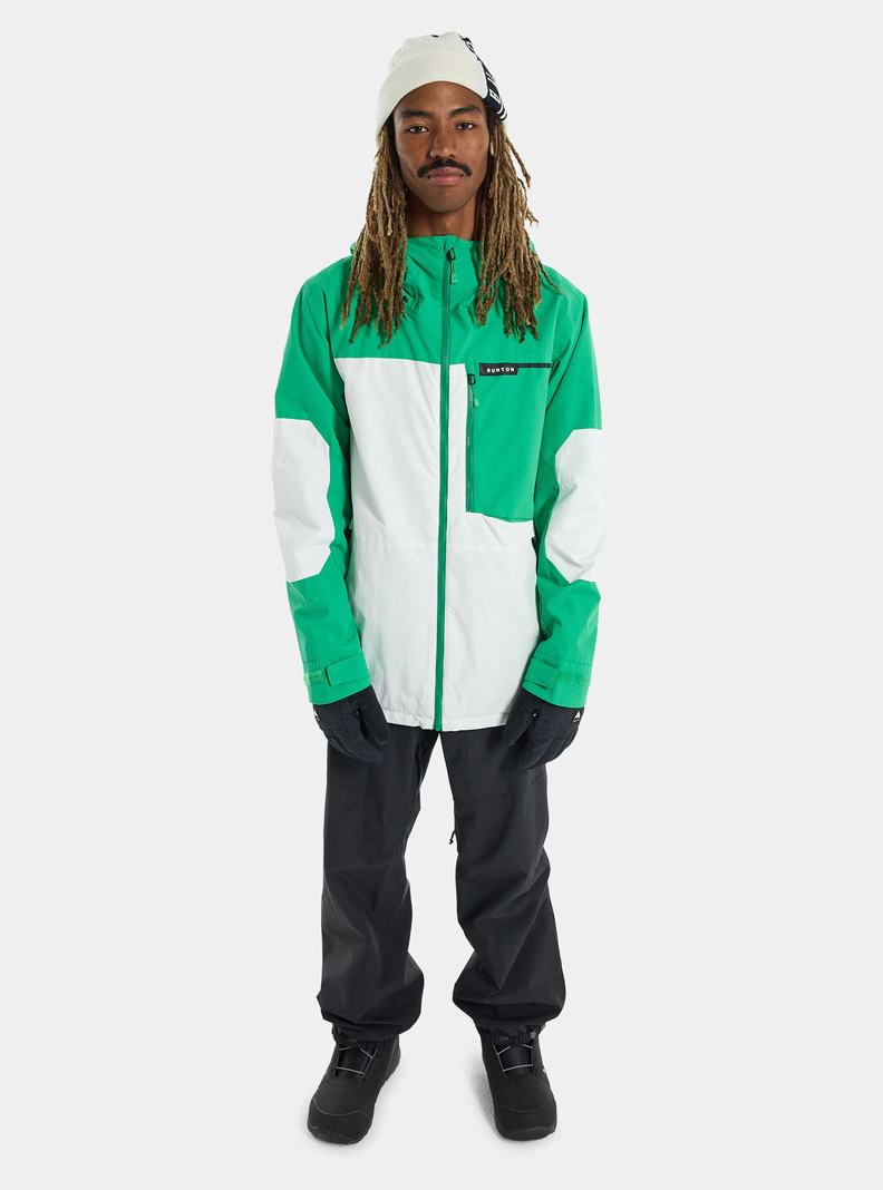 Veste Snowboard Burton Peasy 2L  Vert Blanche Homme | QOK-9728275