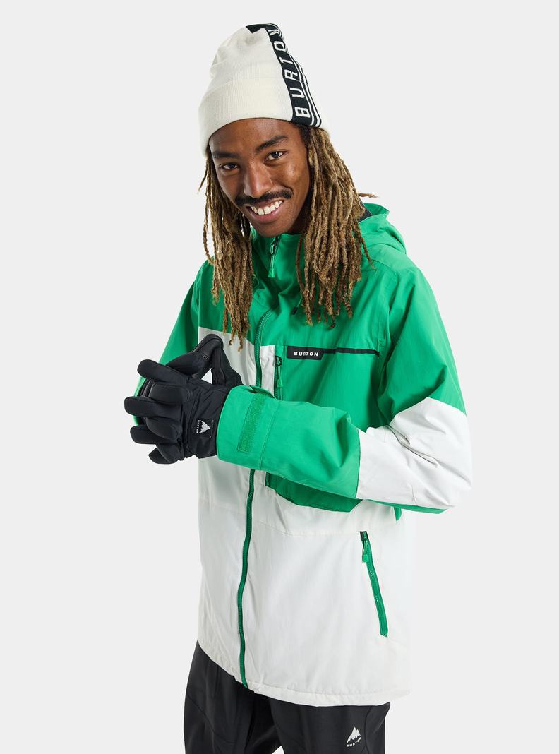 Veste Snowboard Burton Peasy 2L  Vert Blanche Homme | QOK-9728275