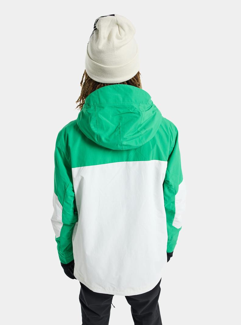 Veste Snowboard Burton Peasy 2L  Vert Blanche Homme | QOK-9728275