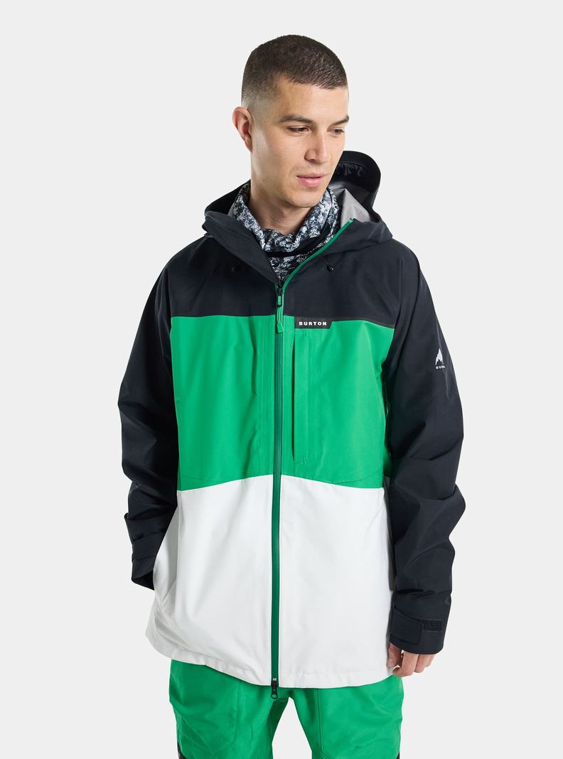 Veste Snowboard Burton GORE-TEX 3L Treeline  Noir Vert Blanche Homme | JLC-6767233