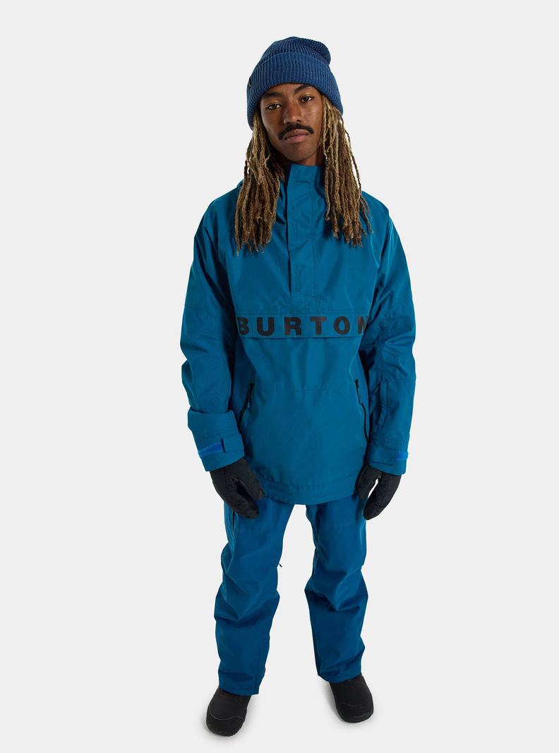 Veste Snowboard Burton Frostner 2L Anorak  Bleu Homme | UBY-2067972