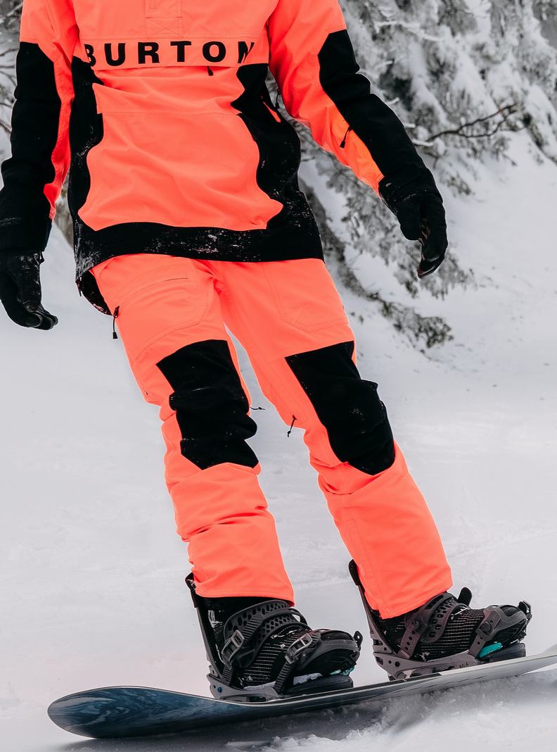 Pantalon Snowboard Burton Southside 2L (Slim Fit)  Orange Noir Homme | BEY-7391481