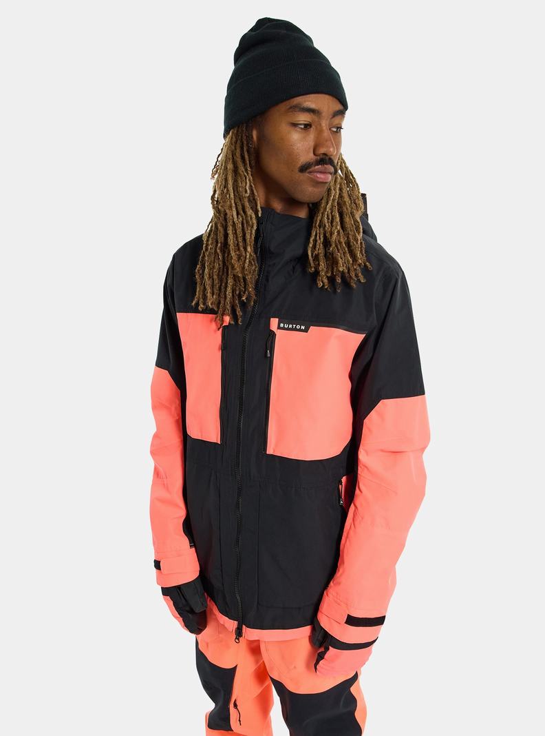 Veste Snowboard Burton Frostner 2L  Noir Orange Homme | UOX-5610602