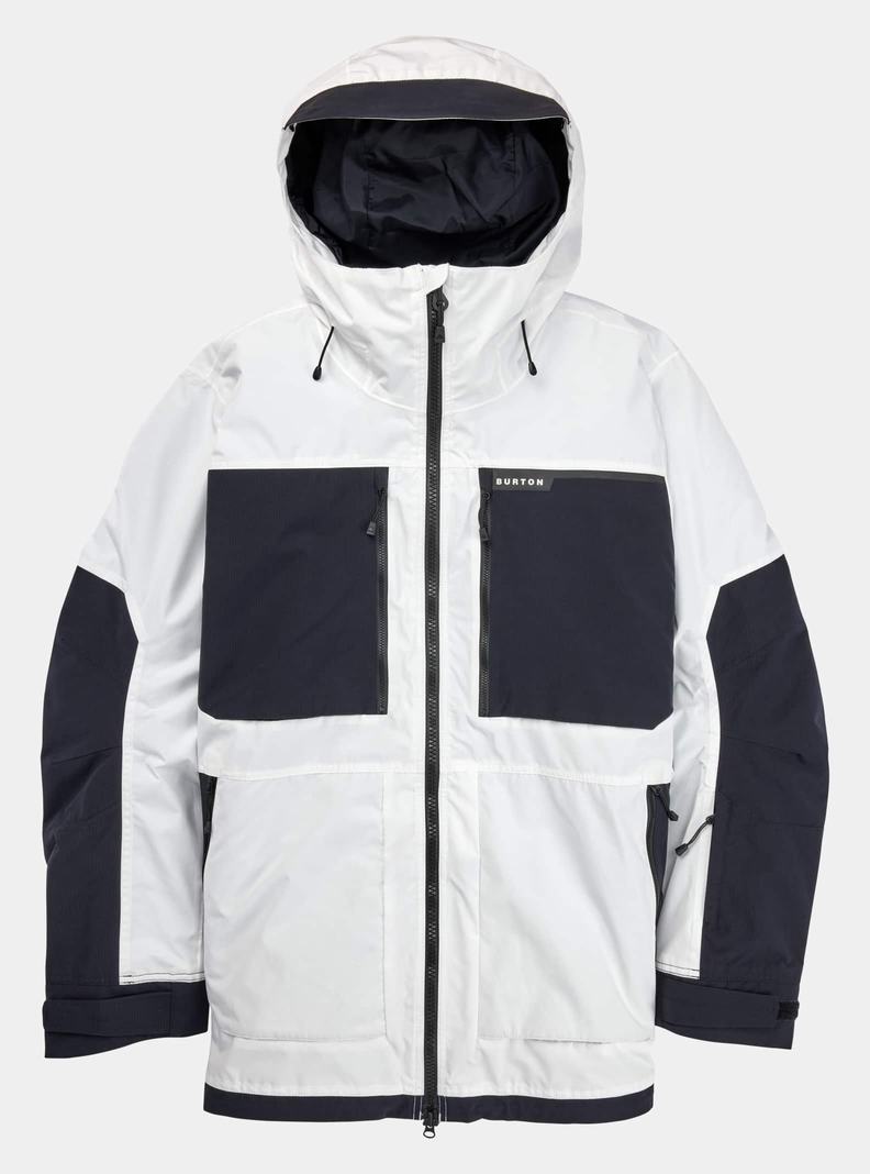 Veste Snowboard Burton Frostner 2L  Blanche Noir Homme | PNS-5130527